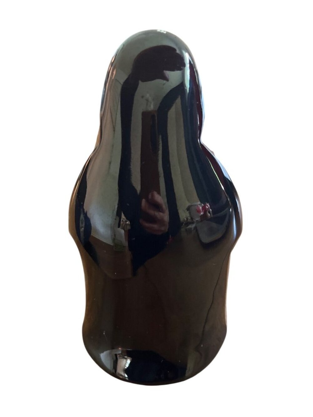 Kristiina Handcrafted Ceramic Penguin Figurine Black & Brown - Picture 4 of 5